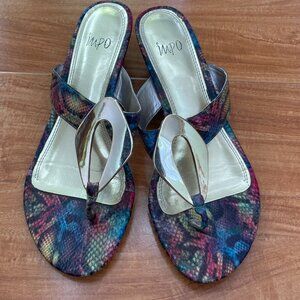 Impo Gussy Multicolor Wedge Sandals women's size 10M